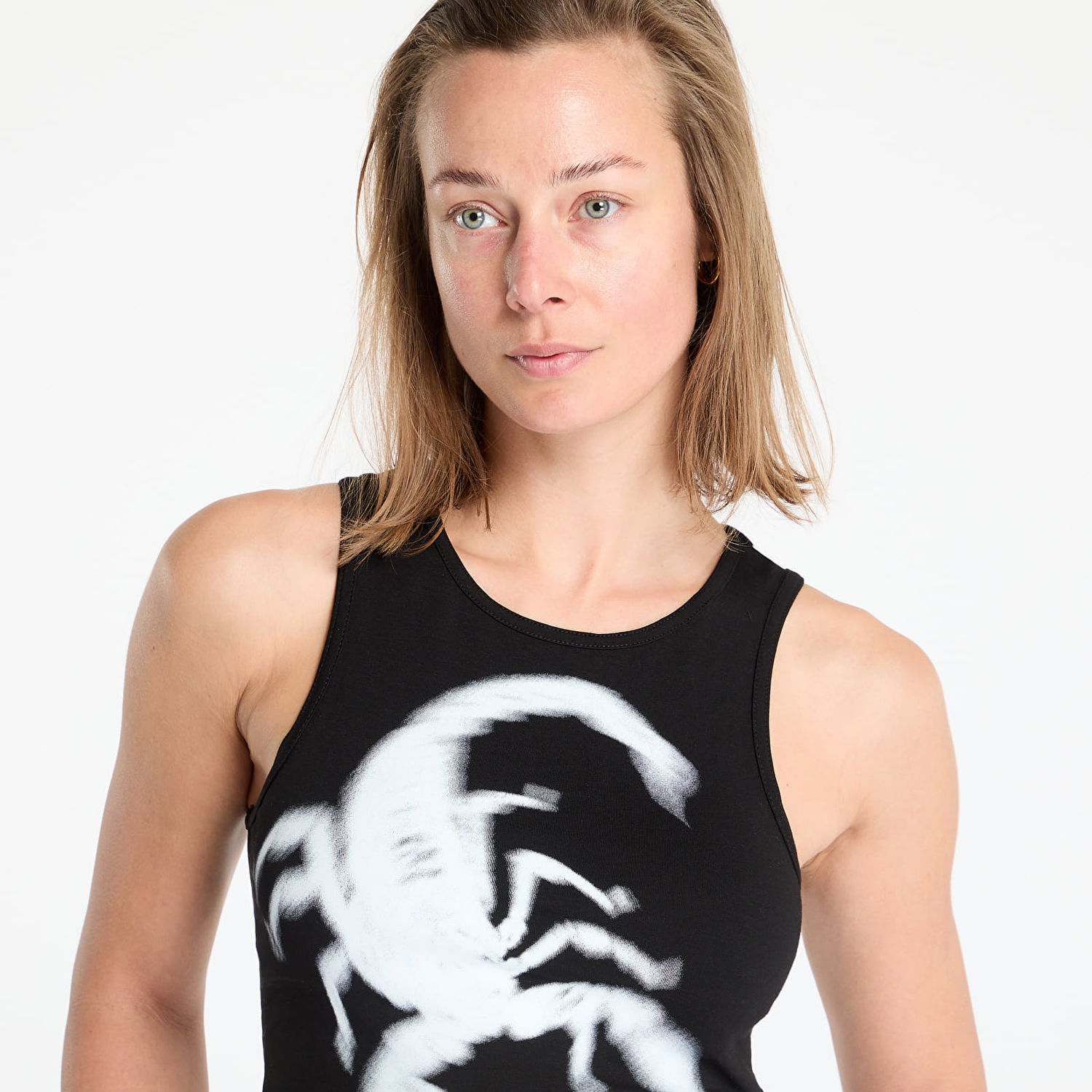 Majica brez rokavov Vans Vans Venom Fitted Crop Tank Top Črna | VN000MC1BLK1, 1