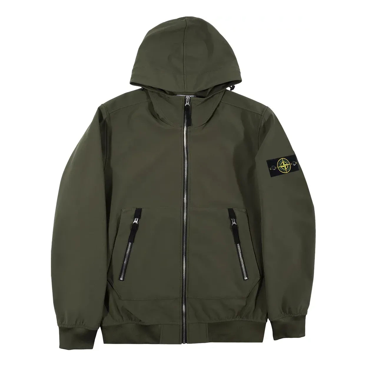 Vetrovka Stone Island Hooded Soft Shell Jacket Zelena | 741540727-V0058, 0