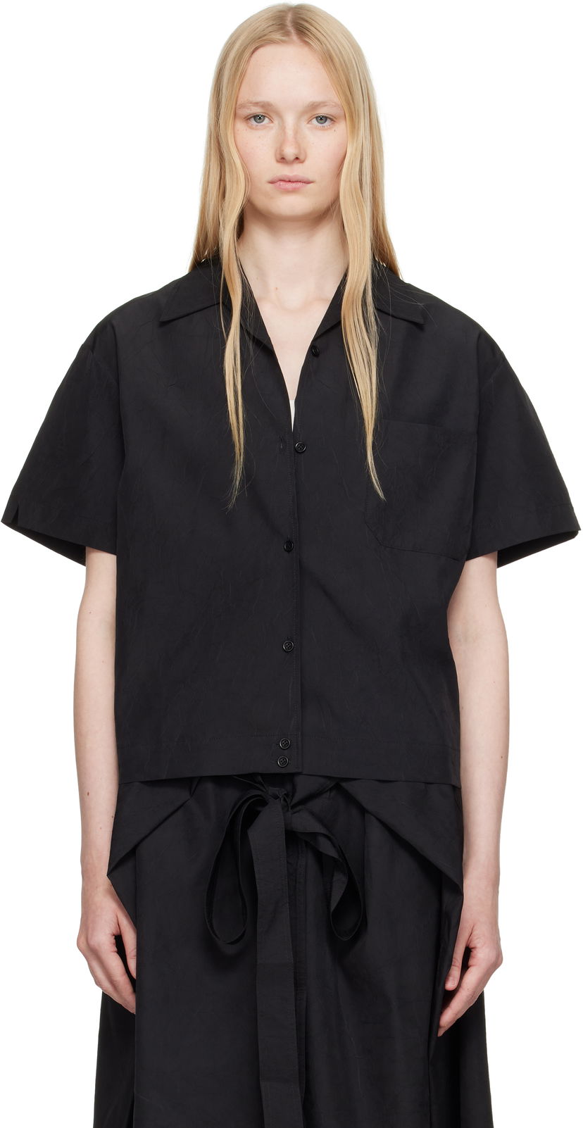 Srajce YMC YMC Wanda Short Sleeve Shirt Črna | Q2YAA