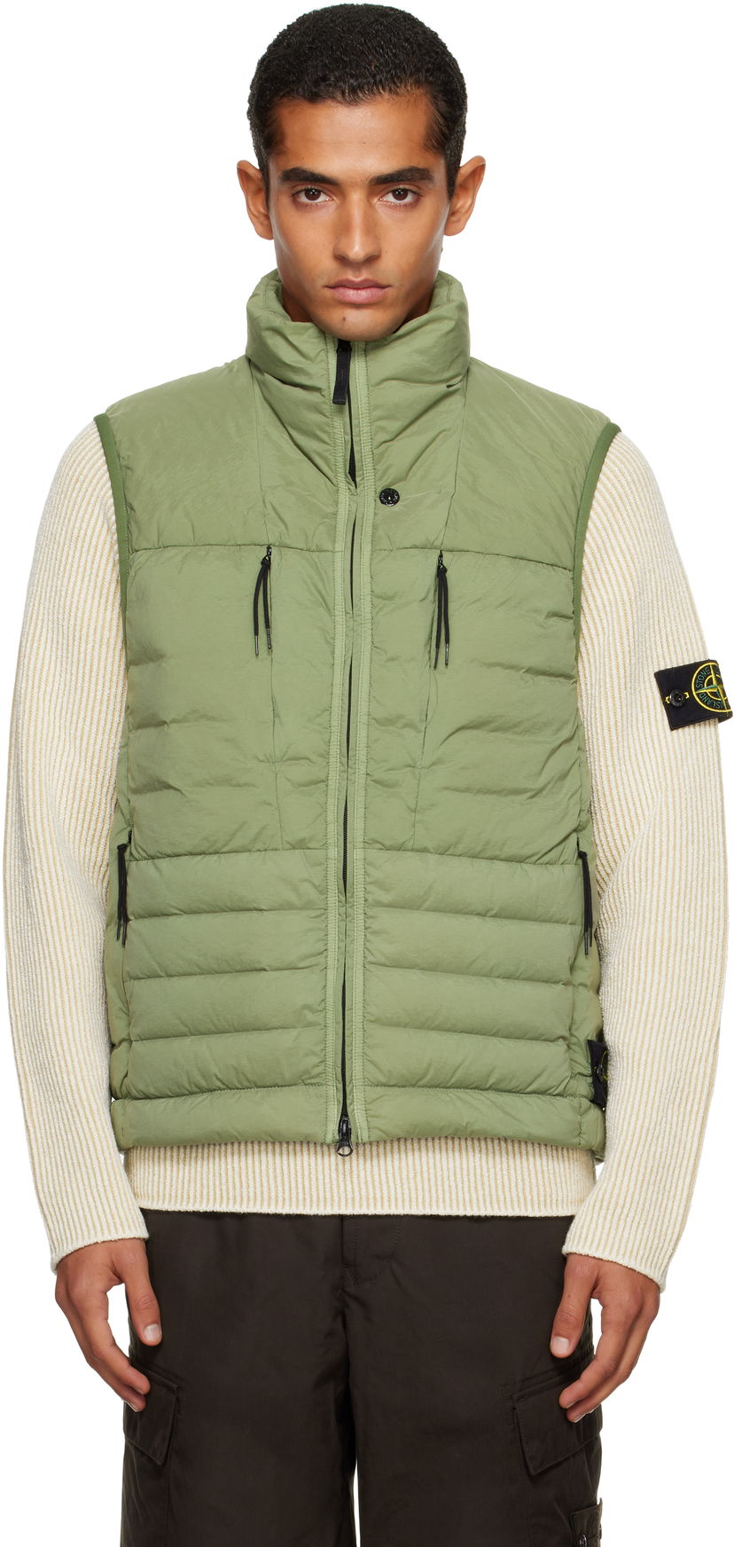 Telovnik Stone Island Stone Island Seamless Tunnel Nylon Down-TC Vest Zelena | K2S15 G100004 S0183