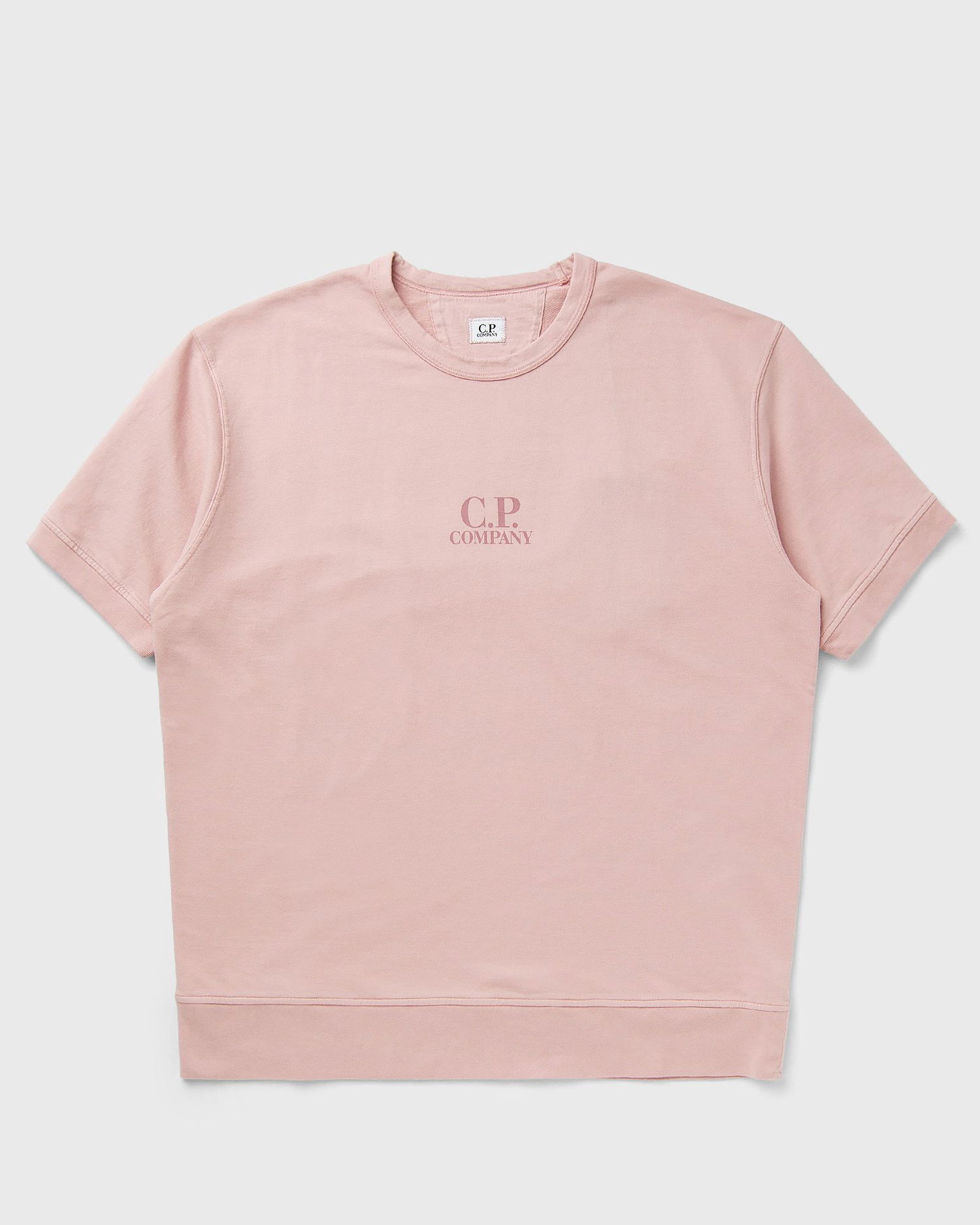 Pulover C.P. Company C.P. Company Short Sleeve Fleece Sweatshirt Roza | 18CMSS159A002246G-520, 1
