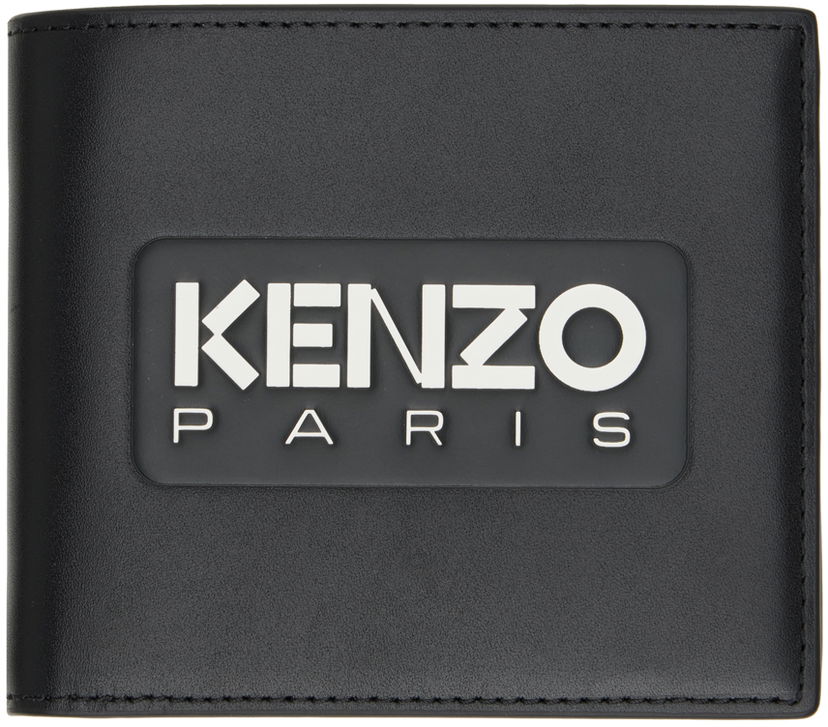 Denarnica KENZO Paris 'Emboss' Leather Wallet Črna | FE58PM803L44