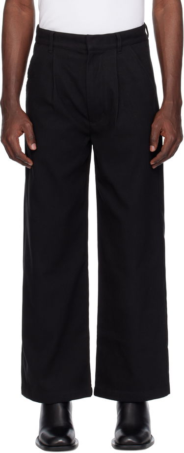 Hlače izzue Relaxed Fit Twill Pants Črna | IZXPTL6137W4NBKX, 0