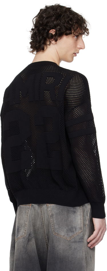 Pleteni pulover AMIRI AMIRI '22' Mesh Crewneck Sweater Črna | AMKNCW1040, 2