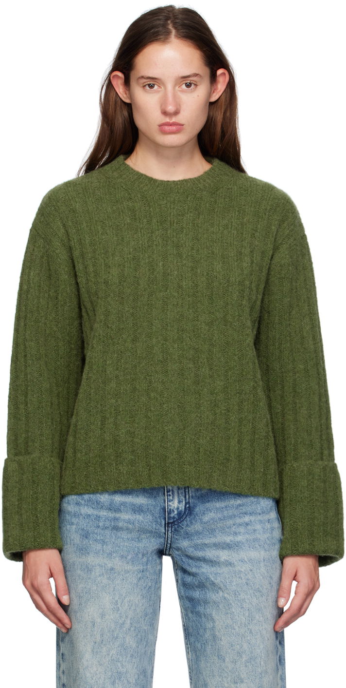 Pleteni pulover rag & bone Rag & Bone Stassi Crewneck Sweater Zelena | WAS24F066ON66, 0