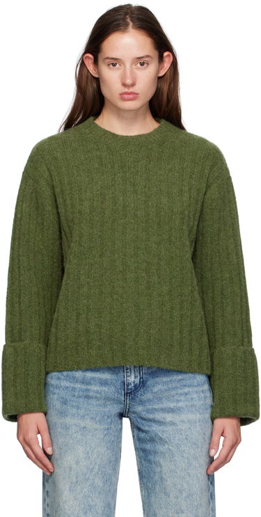 Pleteni pulover rag & bone Rag & Bone Stassi Crewneck Sweater Zelena | WAS24F066ON66, 0