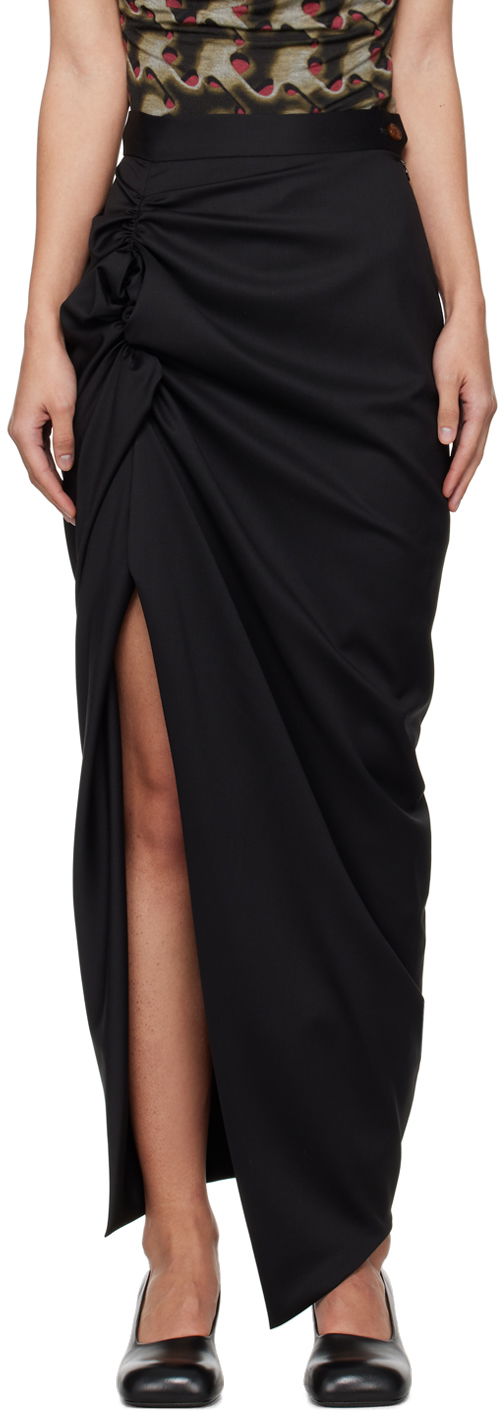 Krila Vivienne Westwood Panther Maxi Skirt Črna | 1K01001B-W00QN-