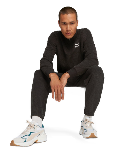 Pulover Puma CLASSICS Fleece Quarter-Zip Herren Črna | 621331_01