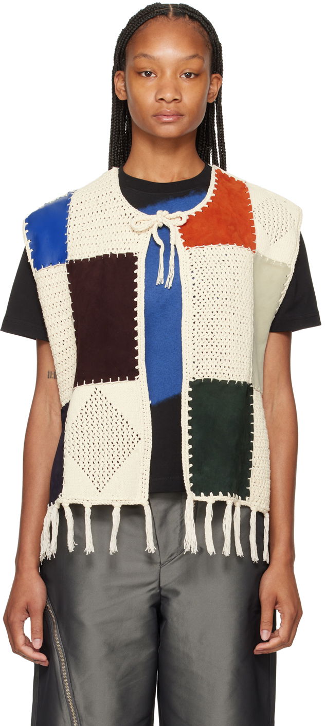 Telovnik ADER ERROR Patchwork Crochet Vest Večbarvna | BN01SSKT0201IV, 0
