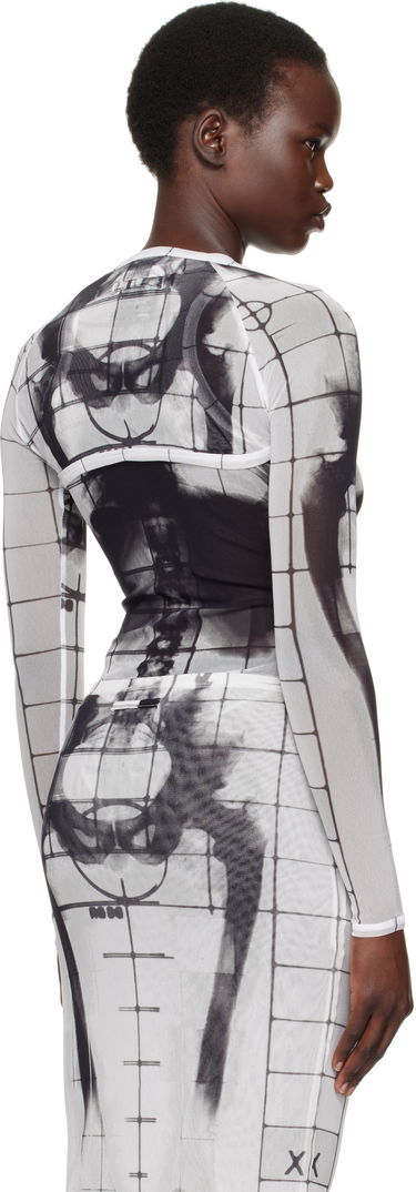 Majica Jean Paul Gaultier Jean Paul Gaultier 'The Squeletor' Mesh Top Bela | 25/33-F-TO243-T580-0100, 2