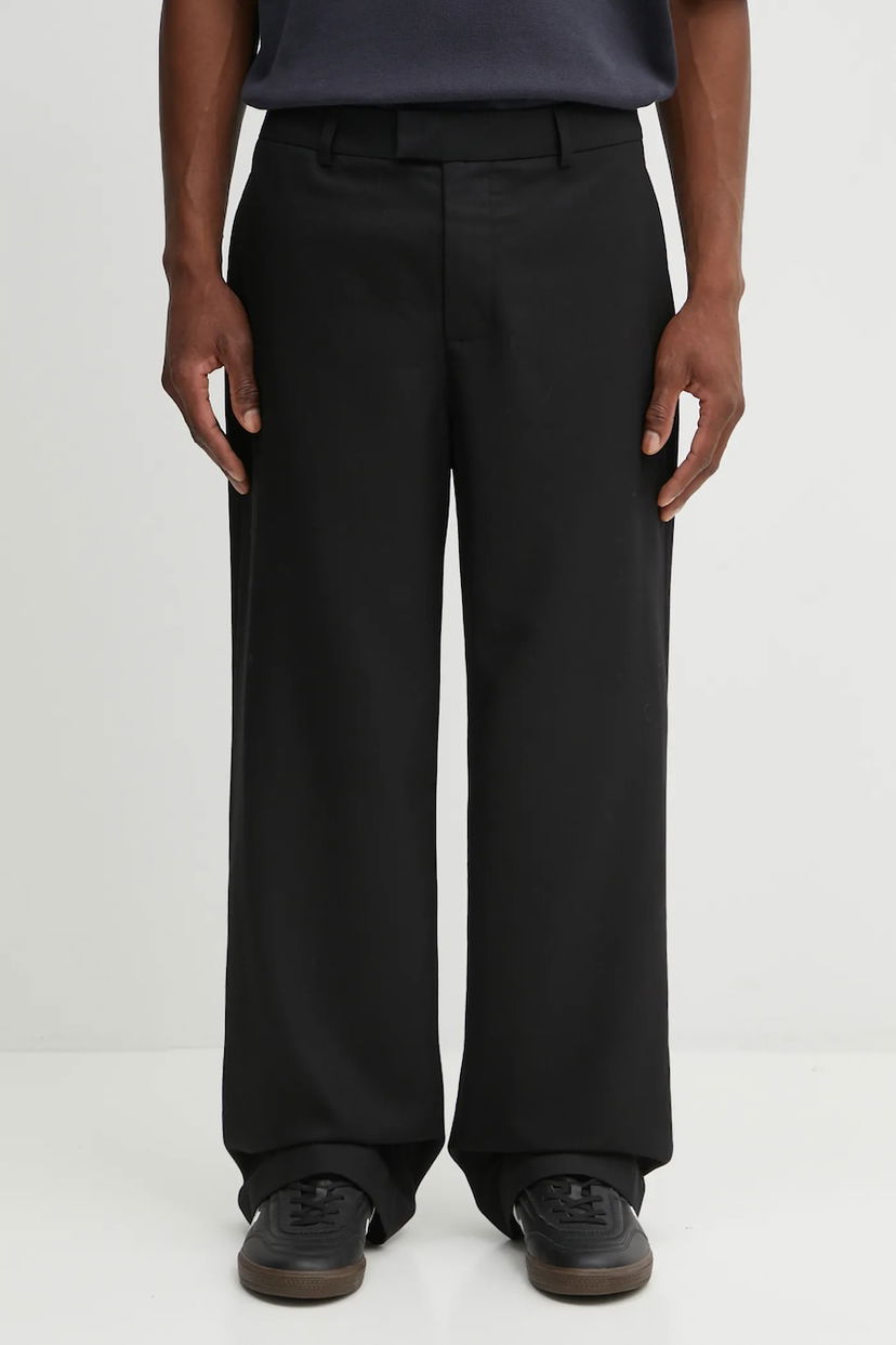 Hlače Represent Clo Represent Wool Straight-Leg Pants Črna | MLM100357