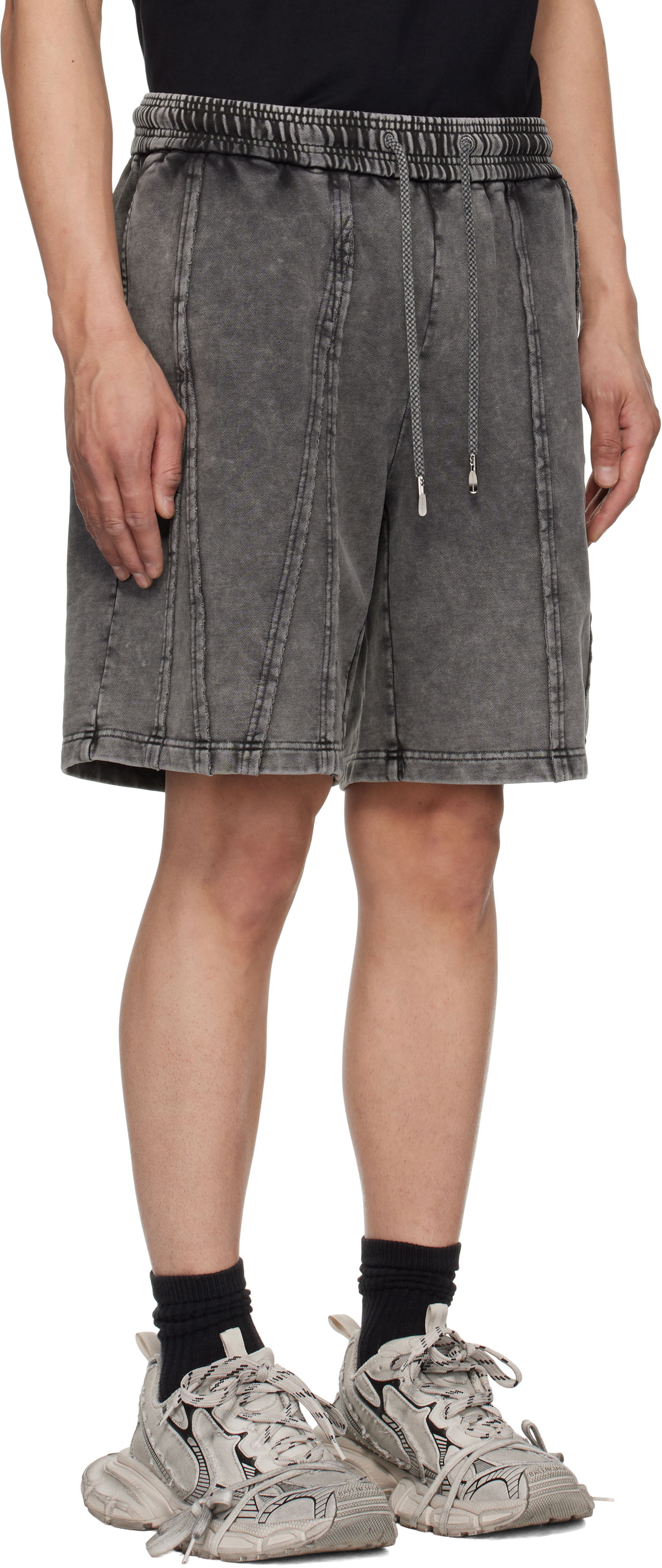 Kratke hlače Feng Chen Wang Feng Chen Wang Tie Dyed Shorts Siva | FUS19ST01B, 1