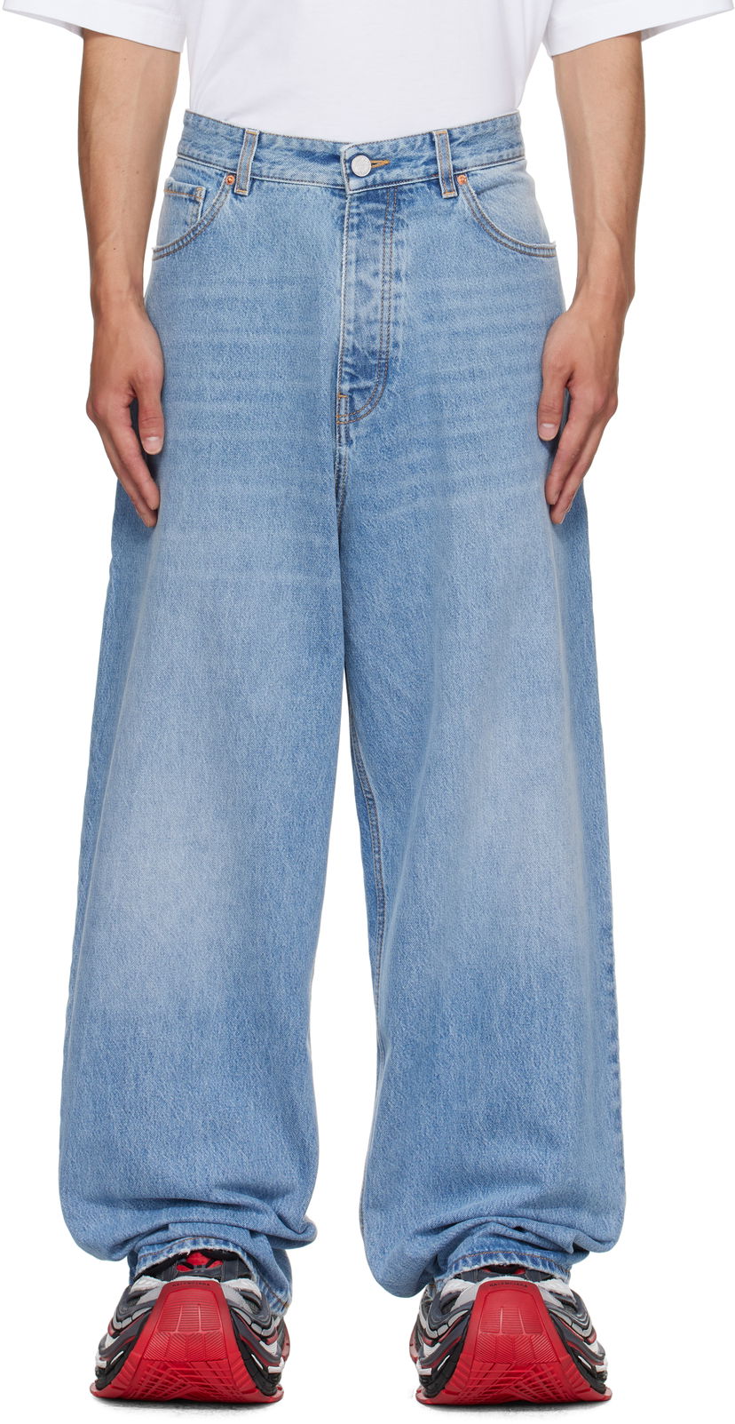 Kavbojke VETEMENTS Vetements Anarchy Reworked Jeans Modra | UH76DP120LB1