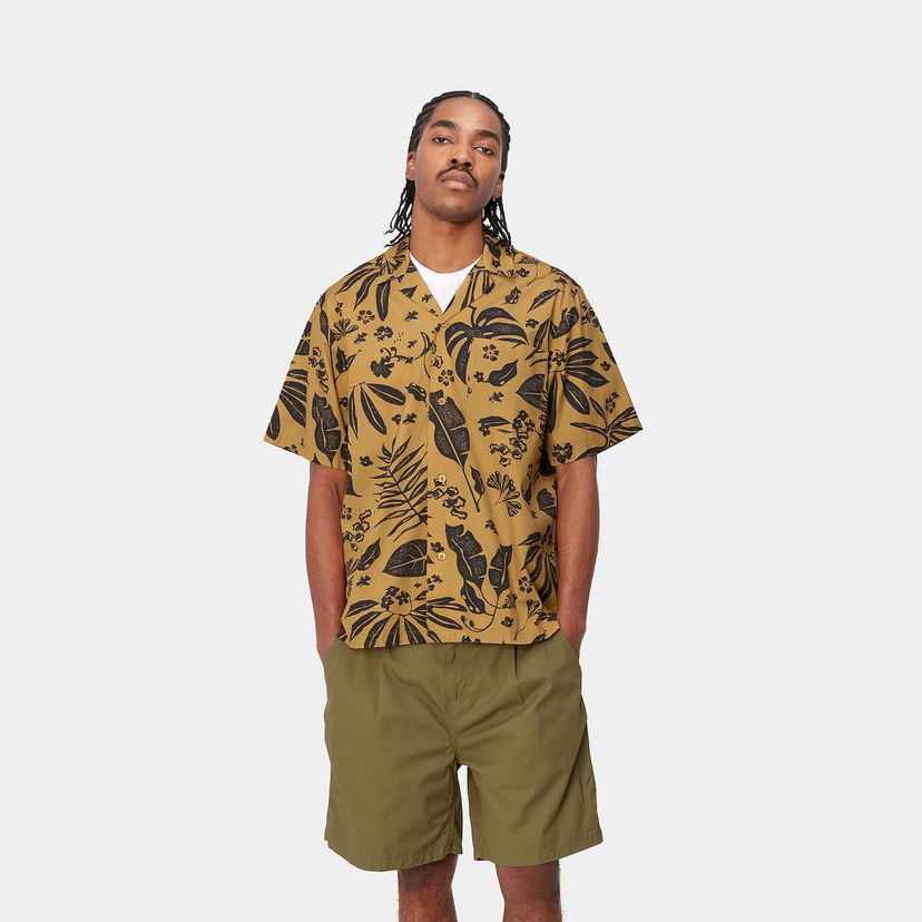 Srajce Carhartt WIP S/S Woodblock Shirt Rjava | I033073_24L_XX