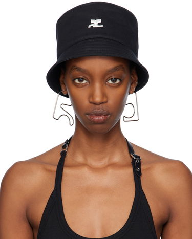 Kapa Courrèges Signature Bucket Hat Črna | 124ACP005CO0024, 0