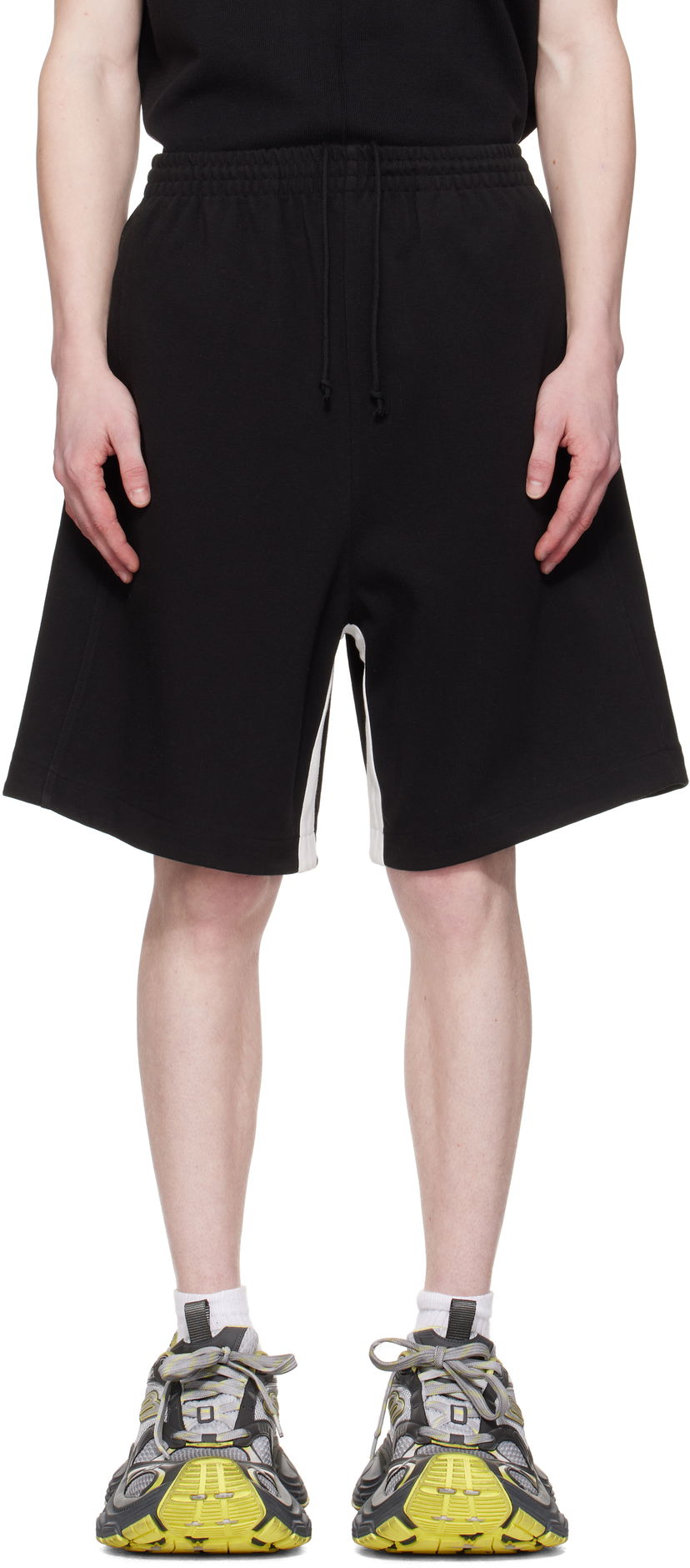 Kratke hlače We11done We11done Contrast Track Shorts Črna | WD-TA0-25-719-U-BK