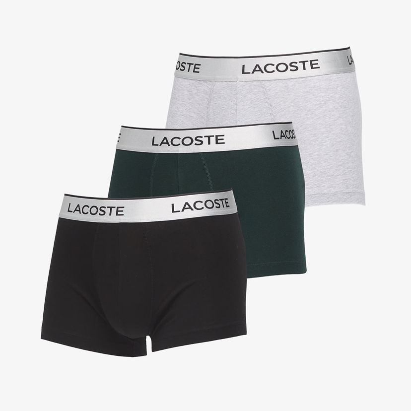 Boksarice Lacoste Trunks Underwear 3-Pack Črna | 5H6428 AI4