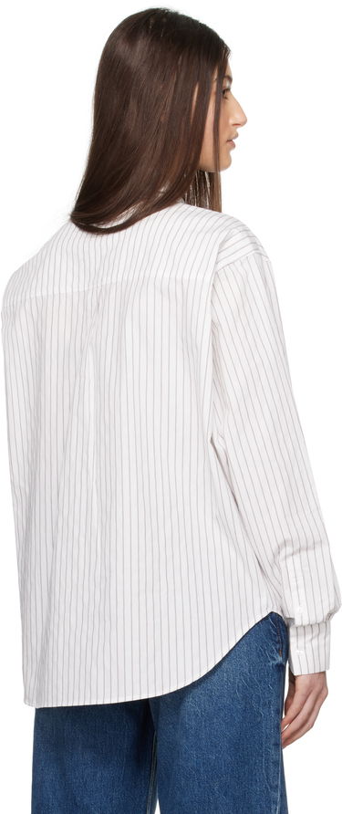 Srajce Anine Bing ANINE BING Braxton Striped Button-Down Shirt Bela | A-07-10842-MTL41, 2