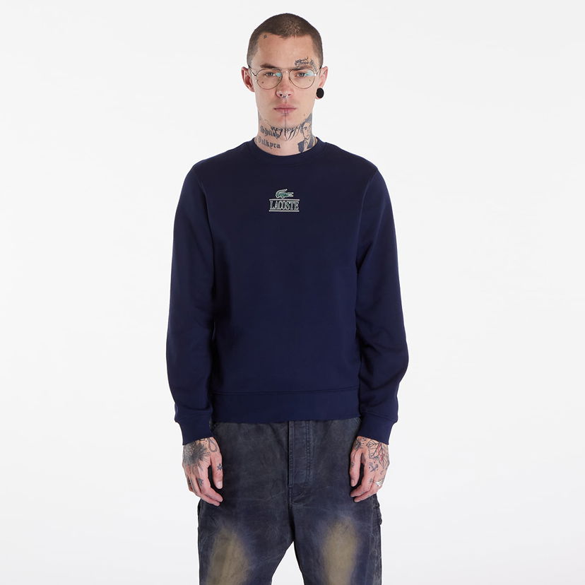 Pulover Lacoste Sweatshirt Navy Blue Mornarica | SH1156 166