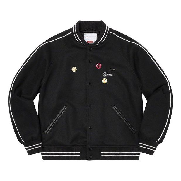 Bomber jakna Supreme Jamie Reid Varsity Jacket Črna | SUP-SS21-686