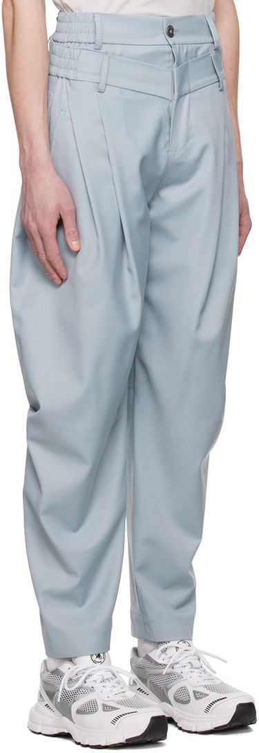 Hlače Feng Chen Wang Feng Chen Wang Double Waistband Trousers Modra | FUS15TR05, 1
