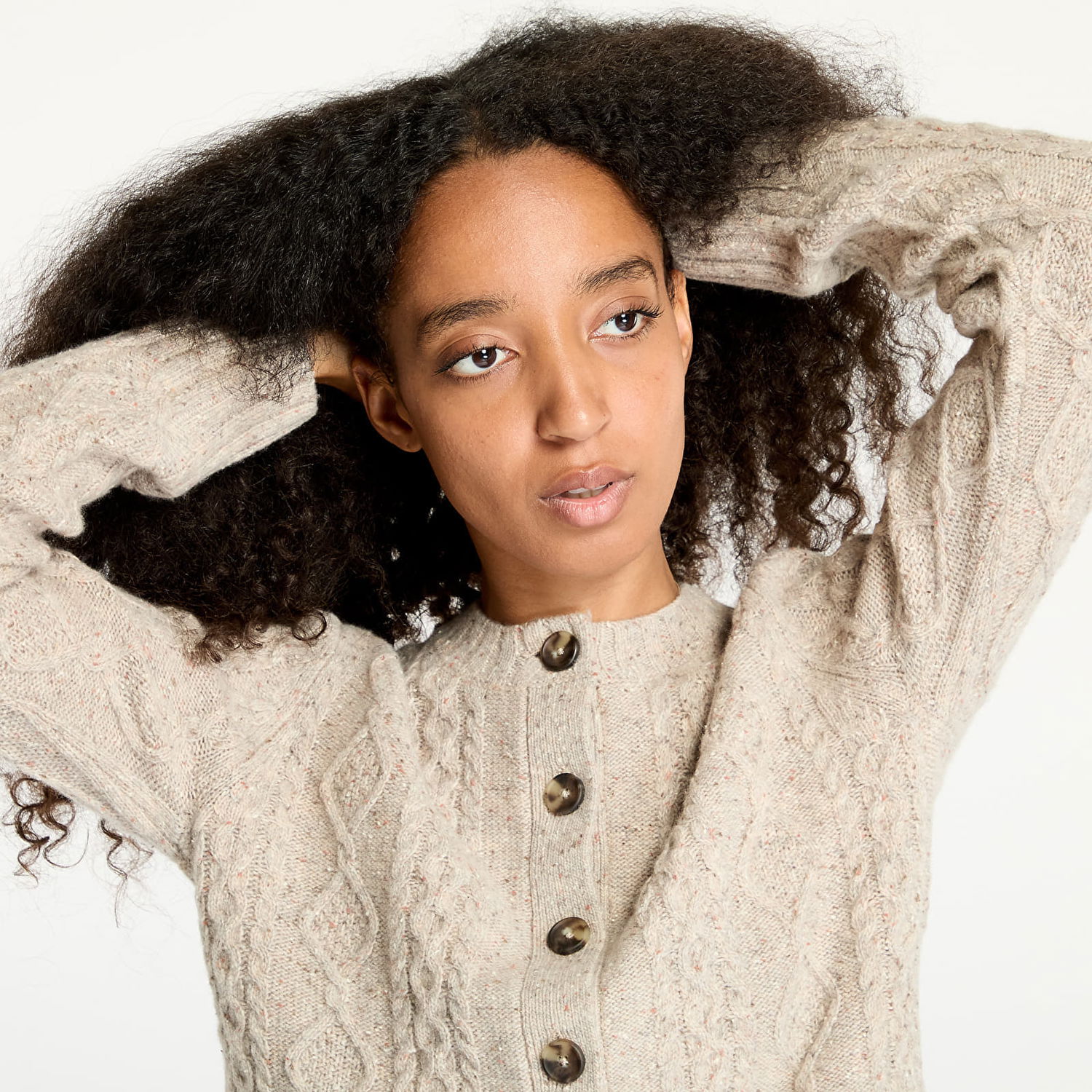 Pleteni pulover Levi's Primrose Cable Cardigan Beige Bež | A8920-0004, 1
