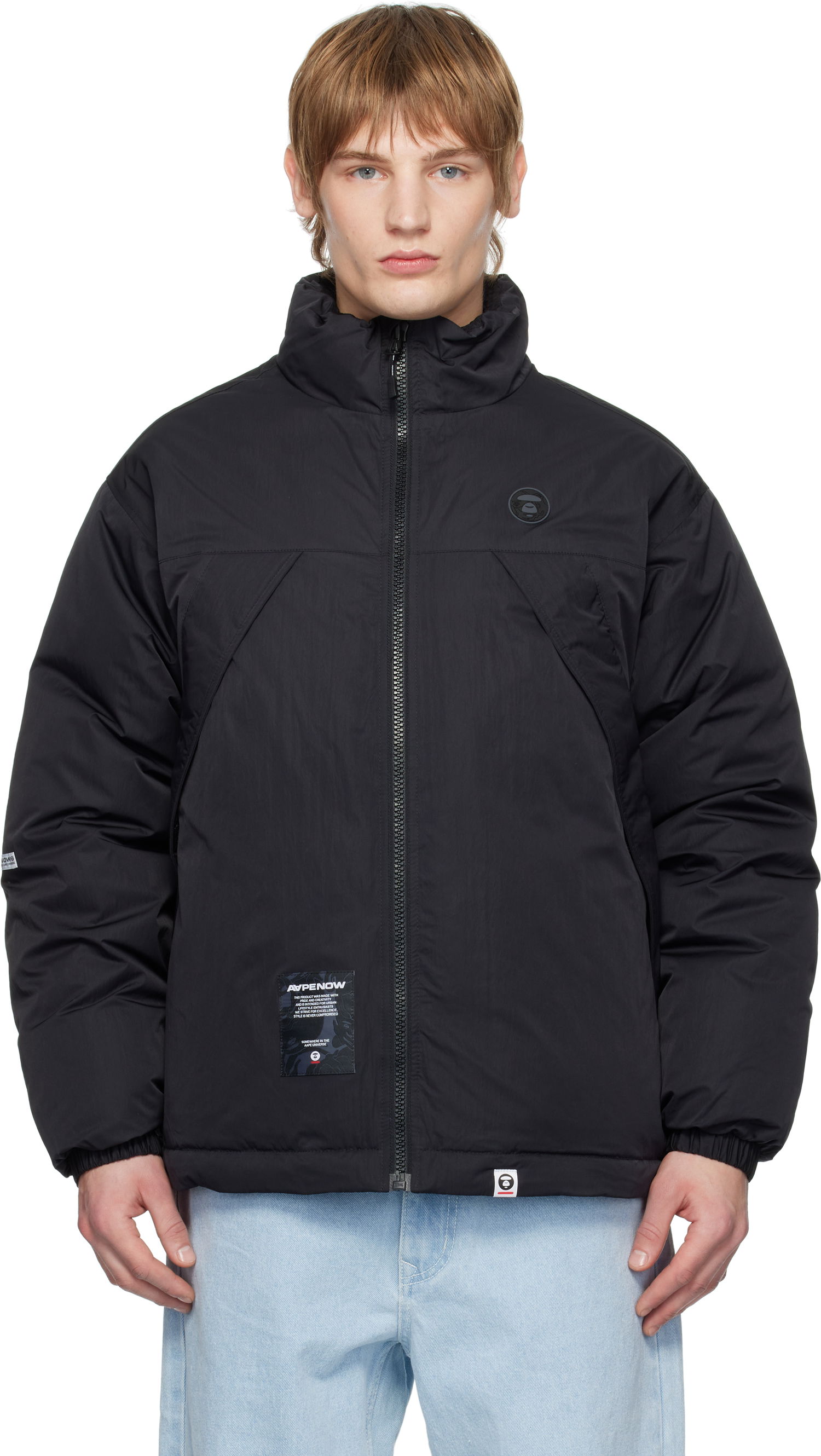 Puhovka AAPE by A Bathing Ape AAPE by A Bathing Ape 'AAPE NOW' Down Jacket Črna | AAPDNM7655XXNBKX, 0