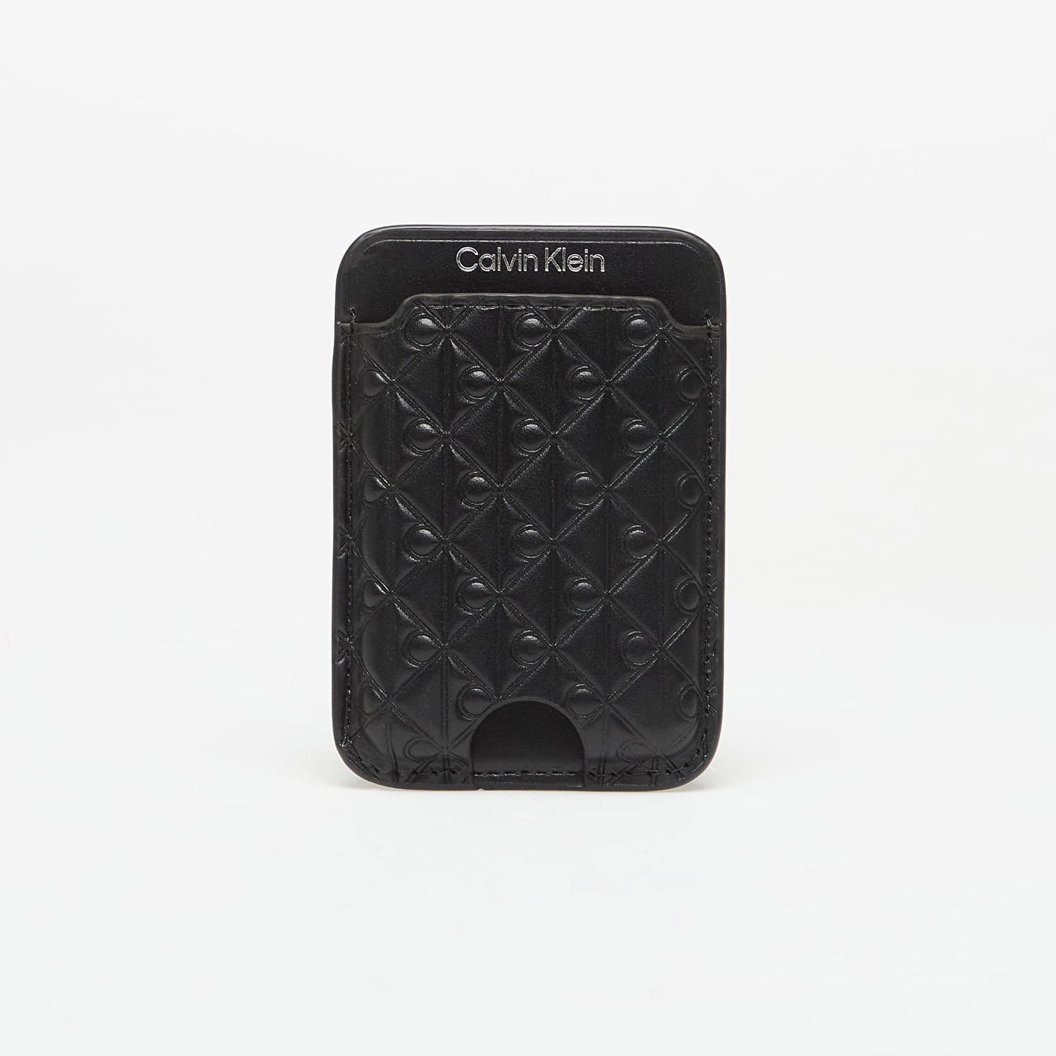 Denarnica CALVIN KLEIN Calvin Klein Aop Leather Magnetic Card Case Črna | LV04F1100G UB1, 0