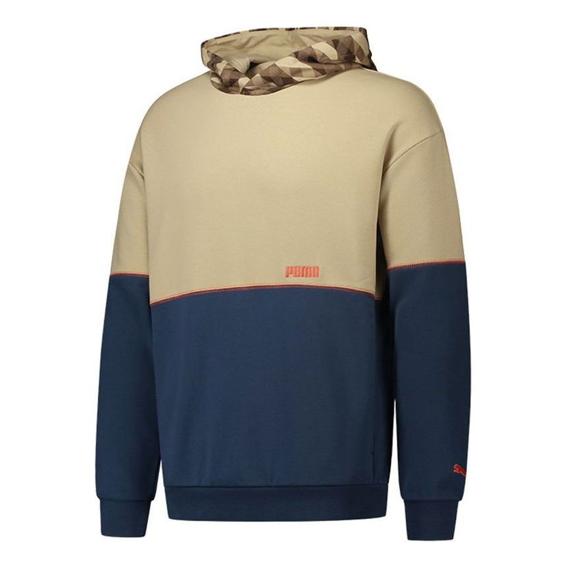 Pulover Puma Kontrast Hoodie Bež | 531309-97