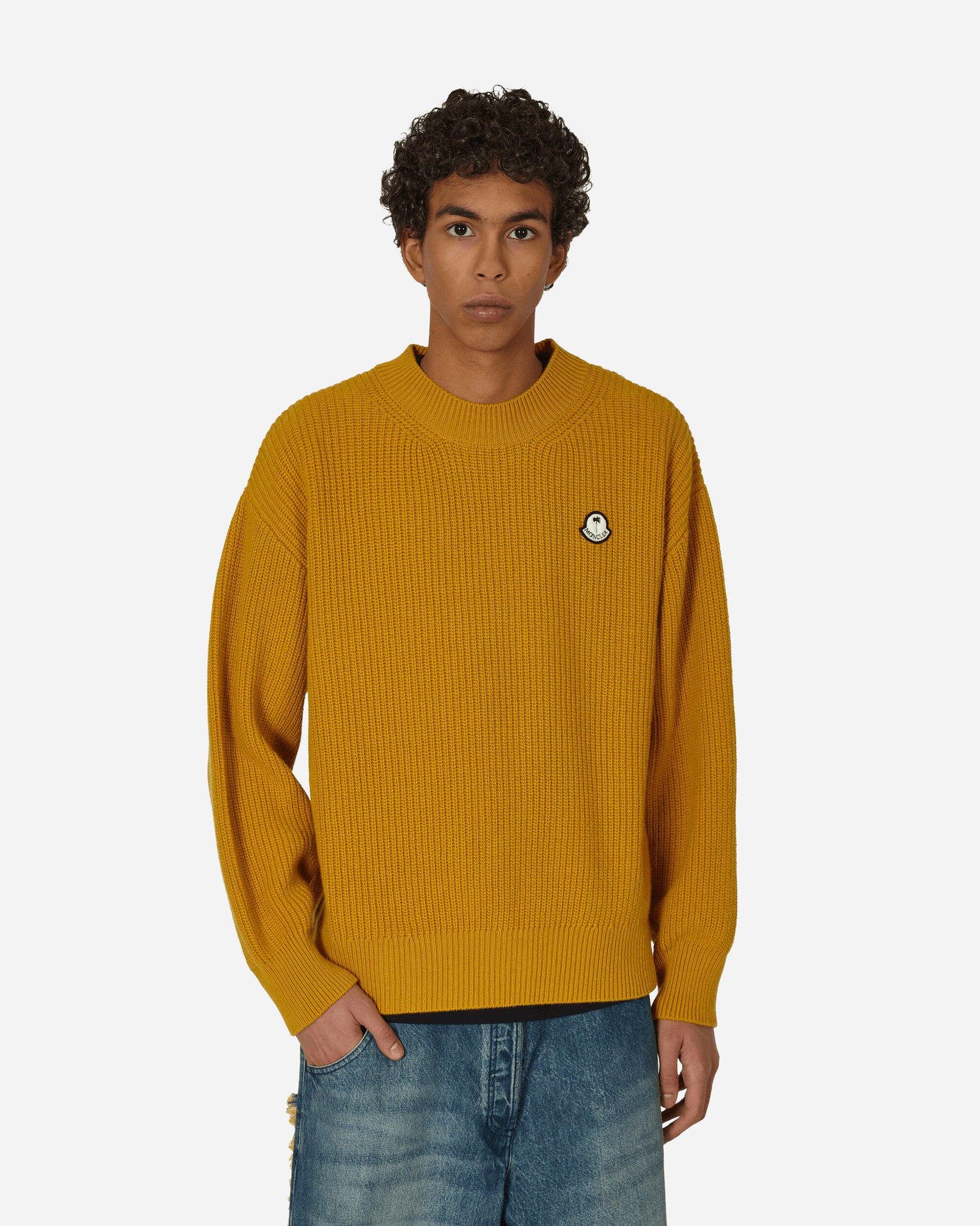 Pleteni pulover Moncler Palm Angels x Wool Sweater Oranžna | 9C00002M1241 131, 0
