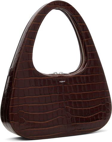 Torbica Coperni Coperni Croco Embossed Large Swipe Baguette Bag Rjava | COPBA85F6032, 1