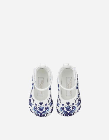 Superge in čevlji Dolce & Gabbana Lambskin Ballet Flats with Majolica Print First Steps (19-26) Večbarvna | DK0065AC513HA3OB, 3