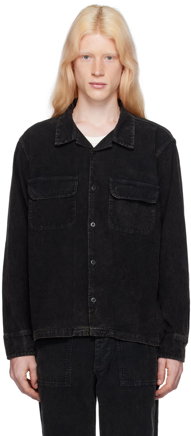 Srajce RE/DONE Corduroy Button-Up Shirt Črna | 552-01MSTSHRT