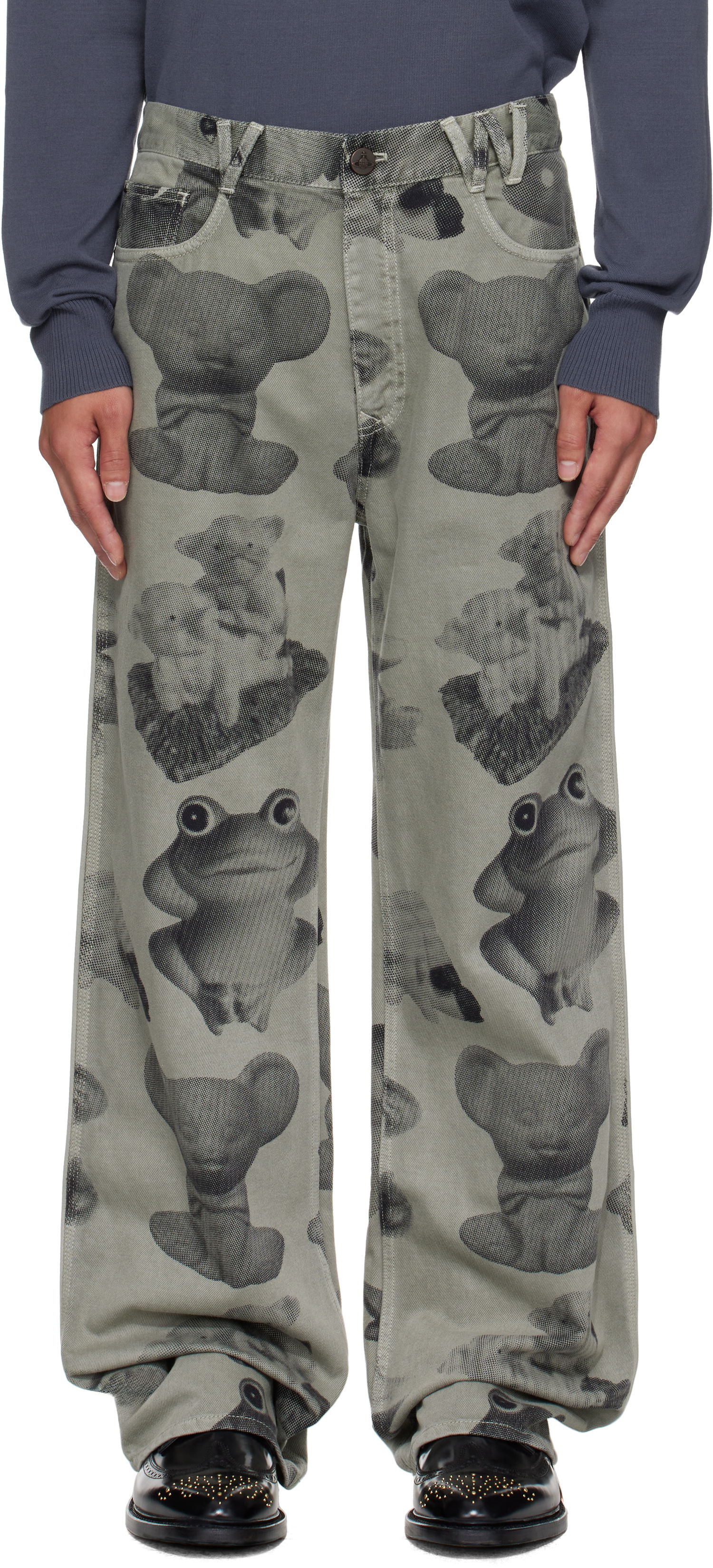 Kavbojke Vivienne Westwood Vivienne Westwood Figurine Raymond Printed Jeans Zelena | 2802003D-W014K-, 0