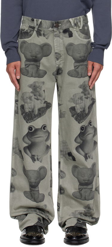 Kavbojke Vivienne Westwood Vivienne Westwood Figurine Raymond Printed Jeans Zelena | 2802003D-W014K-, 0