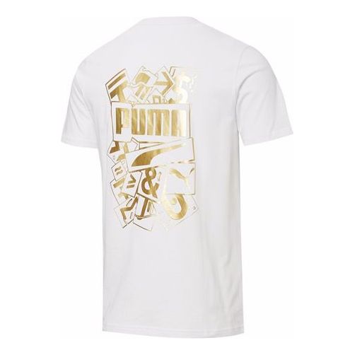 Majica Puma Gold Foil Graphic T-Shirt Bela | 587582-02