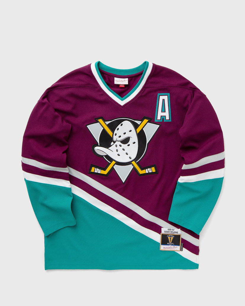 Dres Mitchell & Ness Anaheim Ducks 1996 Selanne Jersey Zelena | JY9016-ADUPURP