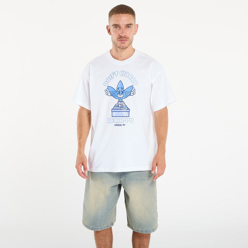Majica adidas Originals adidas Treffy Smile Graphic T-Shirt Bela | KT2971