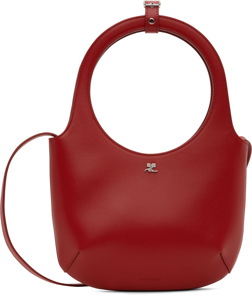 Torbica Courrèges Courrèges Holy Leather Shoulder Bag Rdeča | 224GSA102CR0065