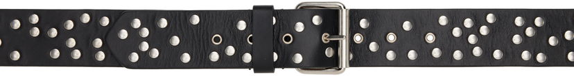 Pasovi Dries Van Noten Dries Van Noten Studded Leather Belt Črna | 251-011404-195