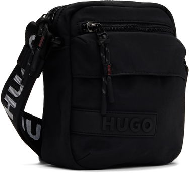 Torba za čez ramo BOSS HUGO Recycled Nylon Canvas Messenger Bag Črna | 50541949, 1