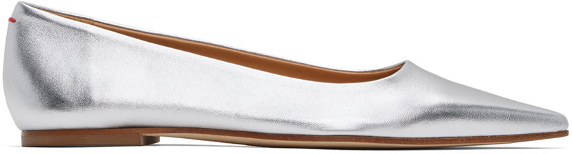 Oblačila Aeyde Aeyde Cassy Ballerina Flats Kovinski | A11-FL-SNDP8 FL130-FW24-920-007