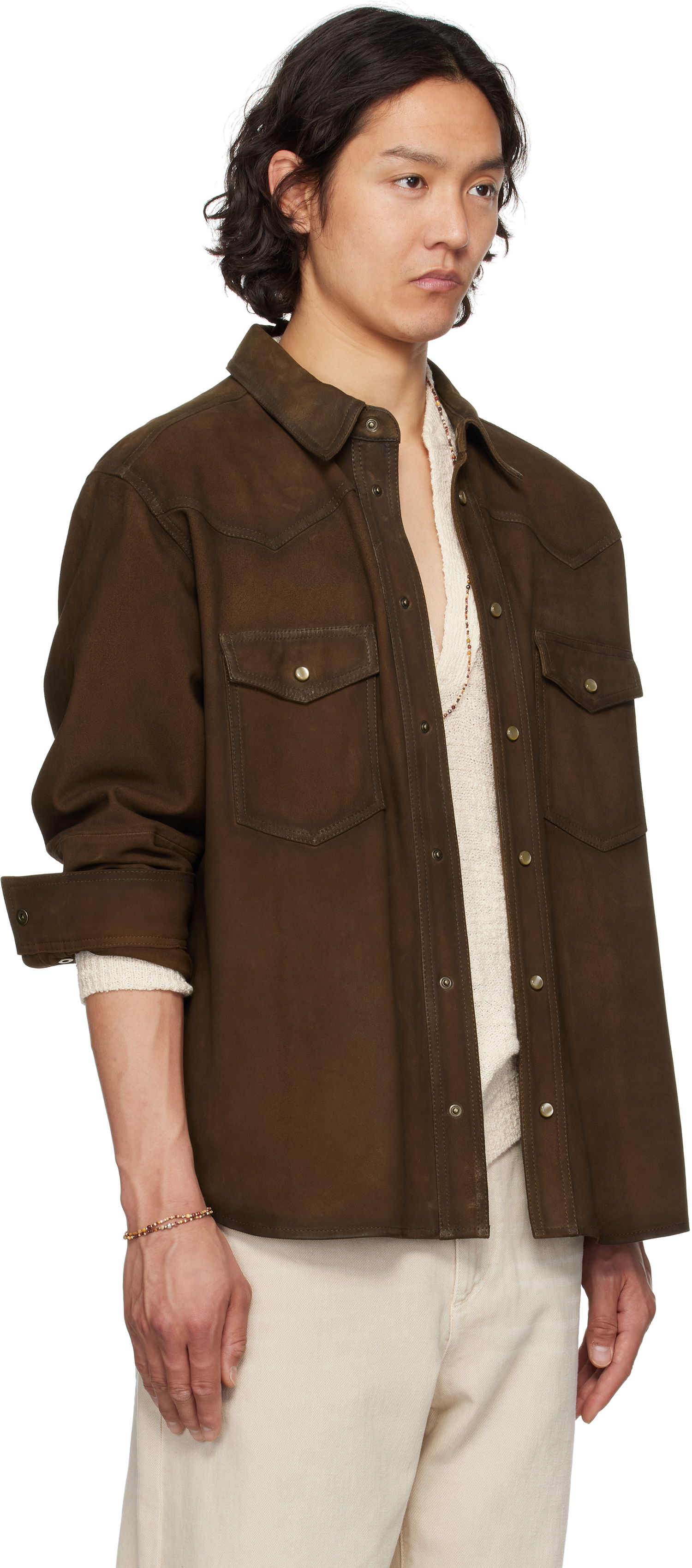 Srajce ISABEL MARANT Isabel Marant Adrian Suede Shirt Rjava | CH0241HA-C2B01H, 1