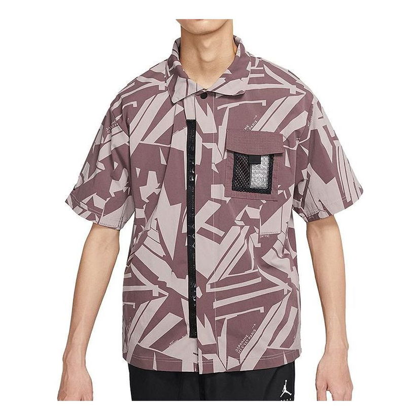 Srajce Jordan Jordan Knit Short Sleeve Shirt Lila | DM3109-218