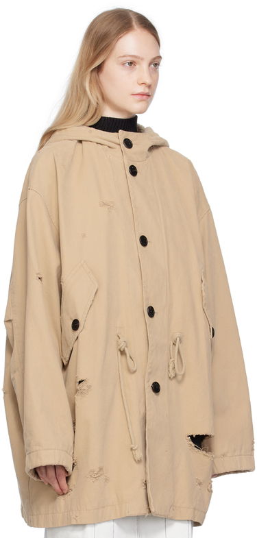 Parka We11done Distressed Hooded Coat Bež | WD-JP3-23-153-U-BG, 1
