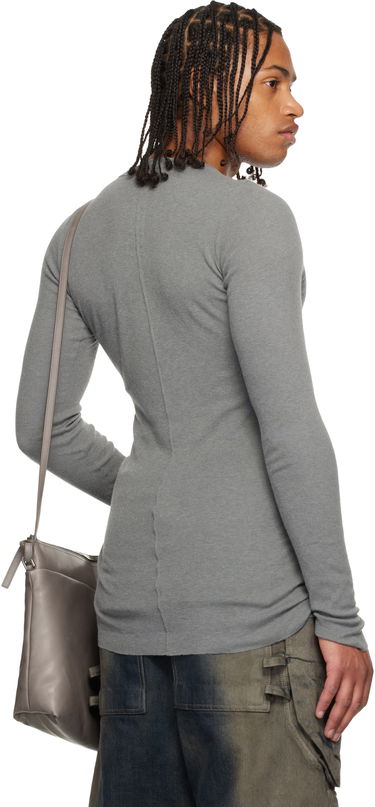 Majica Rick Owens Rick Owens Concordians Ribbed Long-Sleeve T-Shirt Siva | RU02E1250 RJR, 2