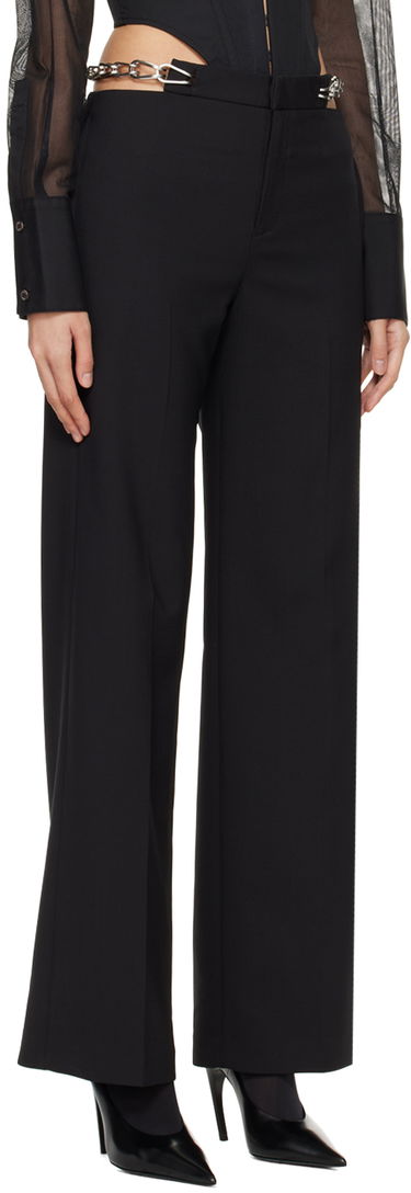Hlače Dion Lee Chain Link Detail Trousers Črna | C2181PS24, 1