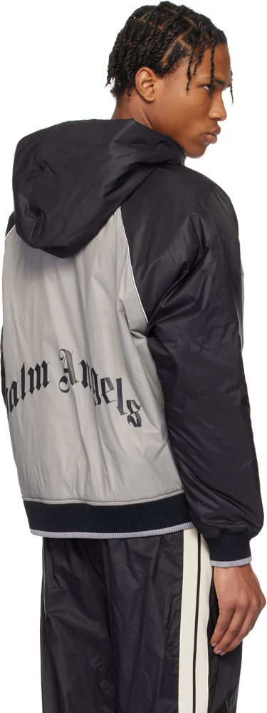Bomber jakna Palm Angels Palm Angels Curved Logo Windbreaker Jacket Siva | PMEA289S25FAB0010910, 2