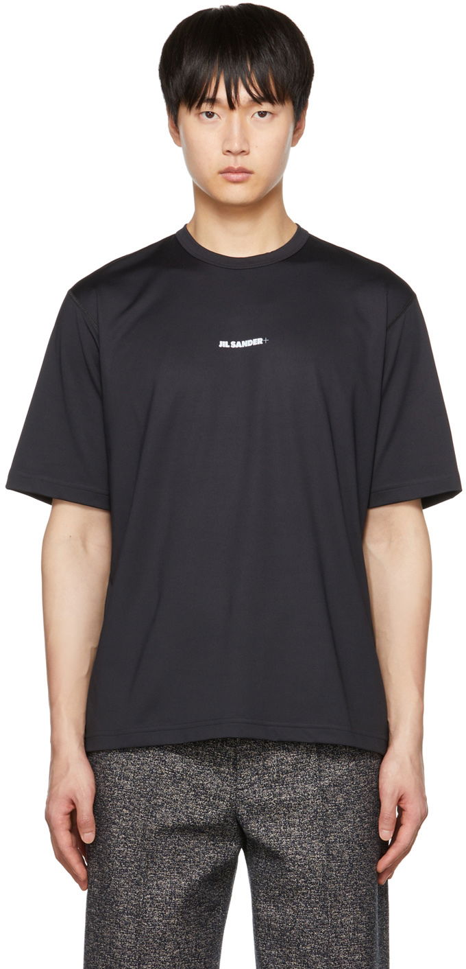 Majica Jil Sander Bonded Relaxed Fit T-Shirt Črna | J47GC0023_J70031