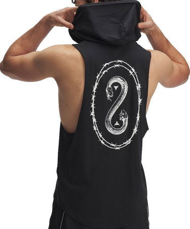 Majica brez rokavov Under Armour Project Rock Snake Sleeveless Hoodie Črna | 1389987-001, 2